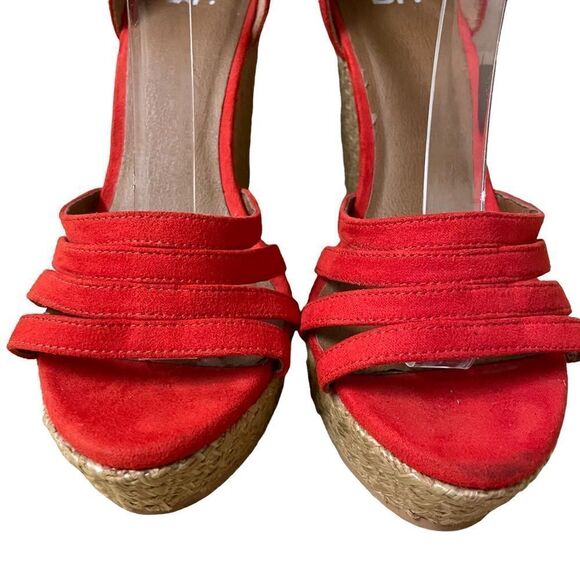 BP ~ Red Strappy Espadrilles ~ size 6 - Picture 2 of 15